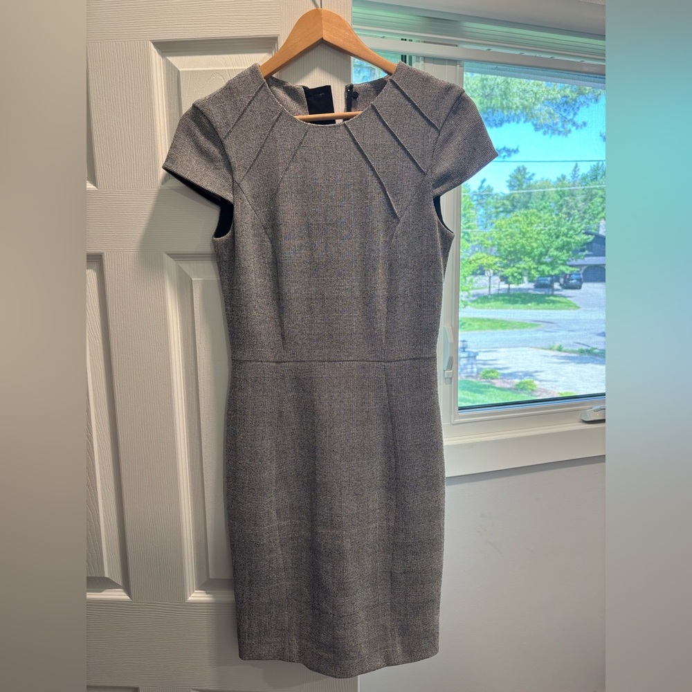 H&M Blue Sheath Midi Dress with Bateau Neckline